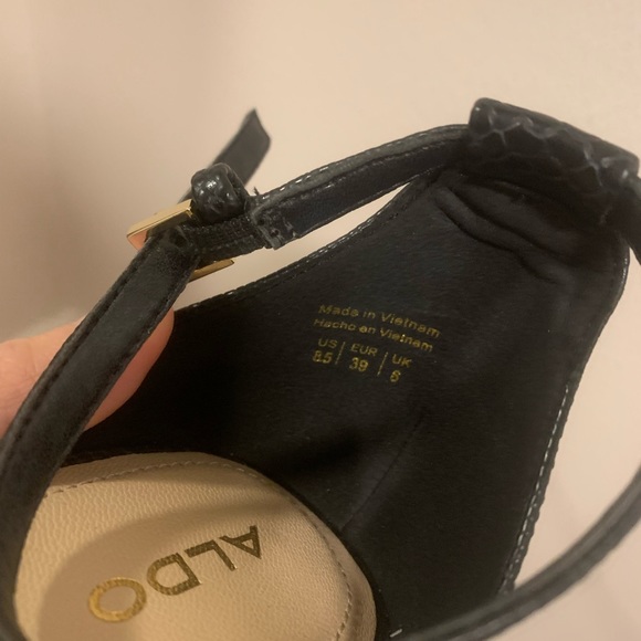 BLACK ALDO HIGH HEEL SANDAL - Picture 6 of 6